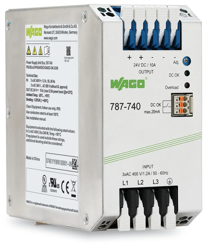 WAGO 787-740 — Alimentatore switching · Eco · 3 fase