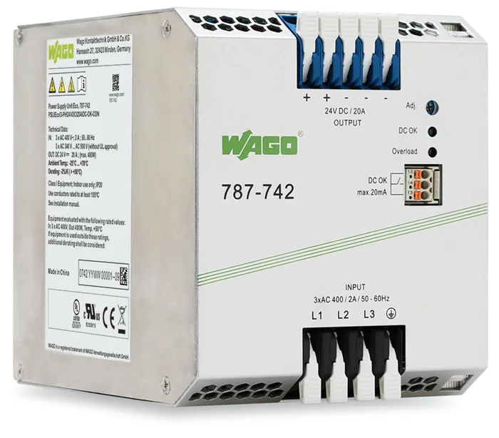 WAGO 787-742 — Alimentatore switching · Eco · 3 fase