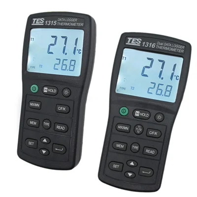TES-1315 / TES-1316 — Termometro datalogger per termocoppie K, J, E, T, R, S, N