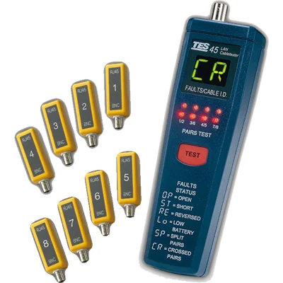 TES-45A — Tester per cavi LAN CAT-5